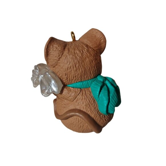 Vintage Hallmark Sharon Pike 1996 Anthropomorphic Mouse Ornament With Candy Cane - Picture 3 of 6